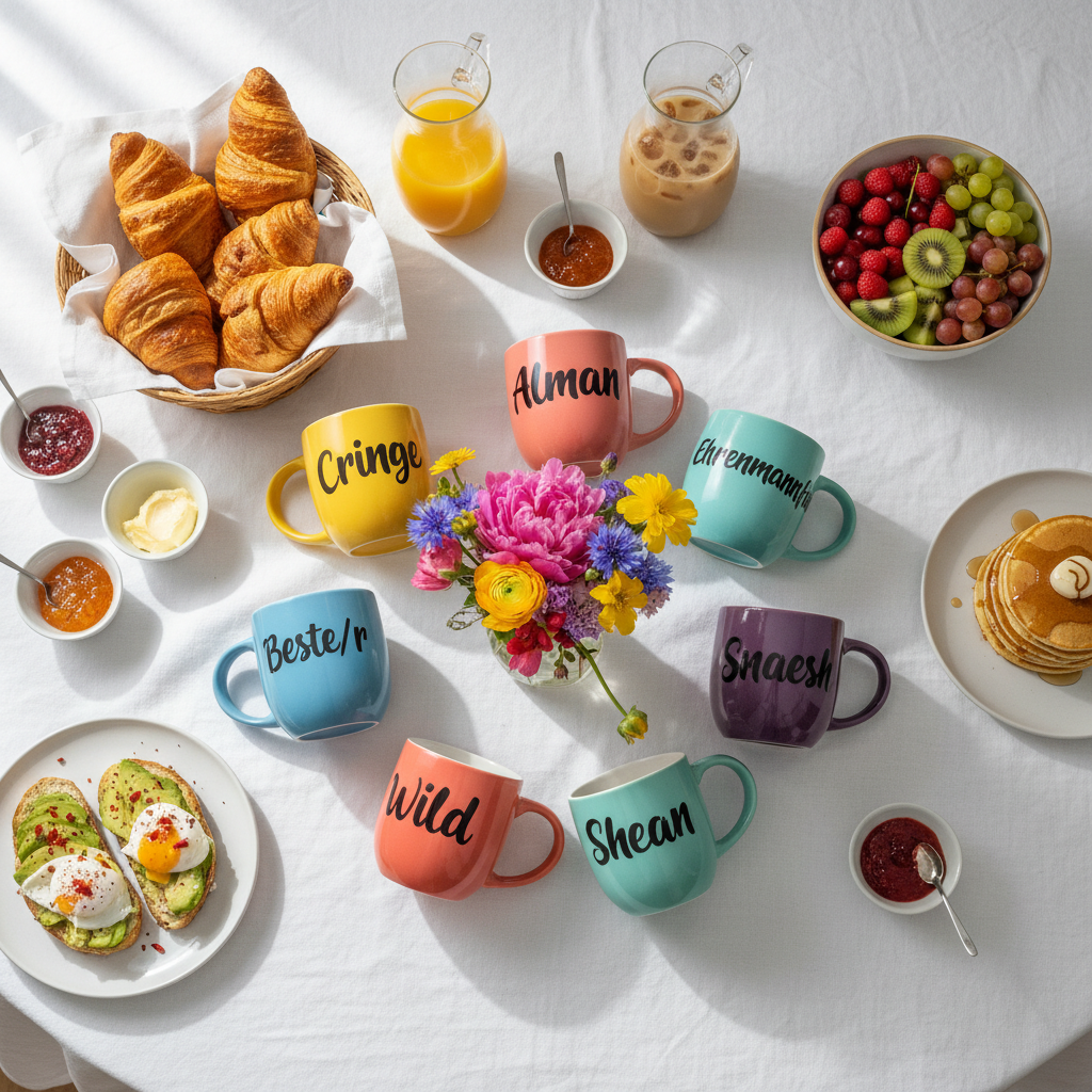 7-Tassen-Set Frühstückstisch