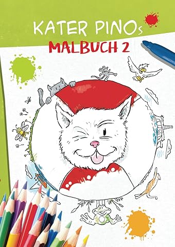 Kinderbuch Geschenk - Kater Pinos Welt voller Abenteuer - Malbuch 2