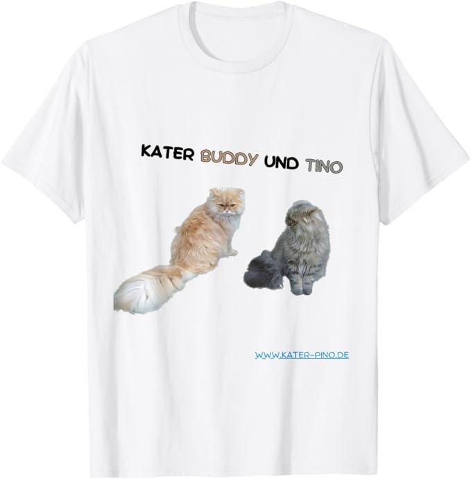 T-Shirts im KCCMShop - passend zu den Titelfiguren der niedlichen Geschichten von Kater Pino