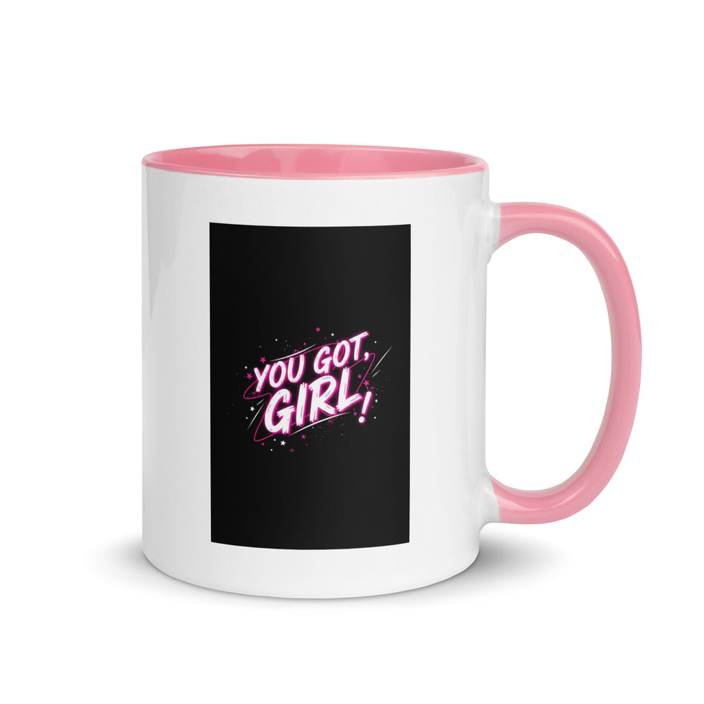 Tasse - You got, Girl! - Das CRAZY-Produktgruppe, weiß mit rosa Innenteil & Henkel. Jugendwort-Geschenk für Teens. Jetzt bei KCCMShop.de bestellen!