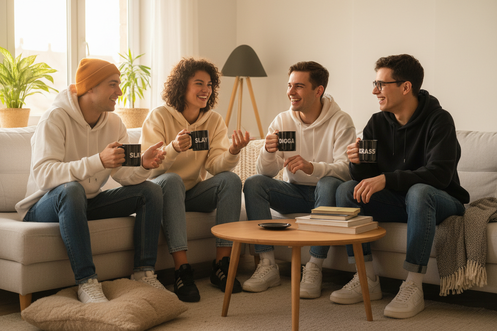 Das CRAZY-Jugendwort-Wochen-Set - 7 Jugendwort-Tassen