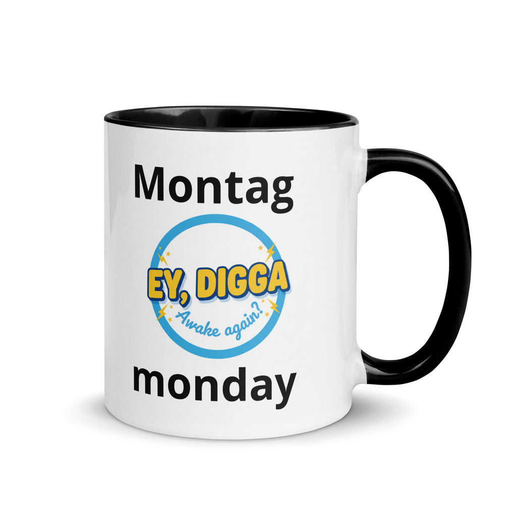 Das CRAZY 7-Tage-Tassen-Set – 7 schwarze Tassen mit Jugendworten SLAY, DIGGA, DAS CRAZY, BESTIE und mehr – Geschenk-Set – KCCMShop"Product mockup
